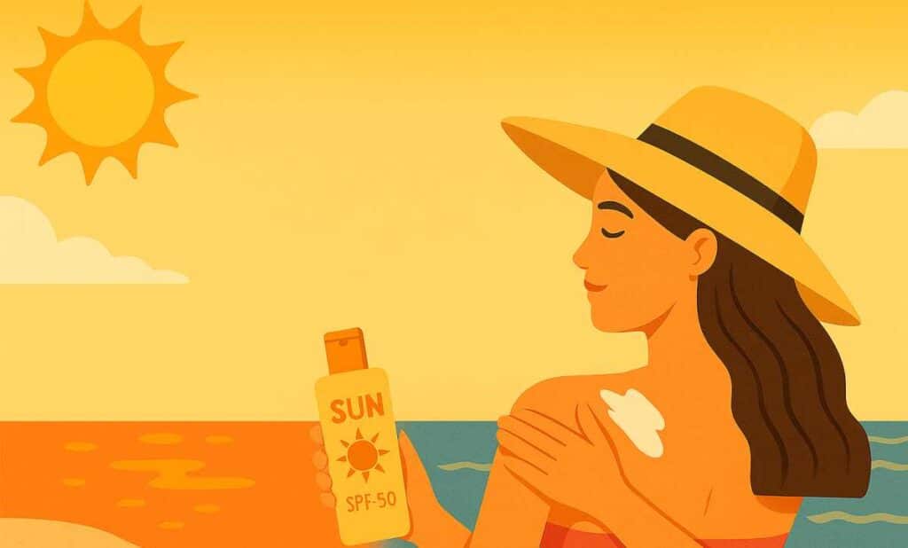 buone vacanze,sole,creme solari. Buone vacanze da Beauty-online, ricordando che con 40 gradi al sole non si scherza. Proteggi la pelle, ma salva anche il mare - 23 Luglio 2025